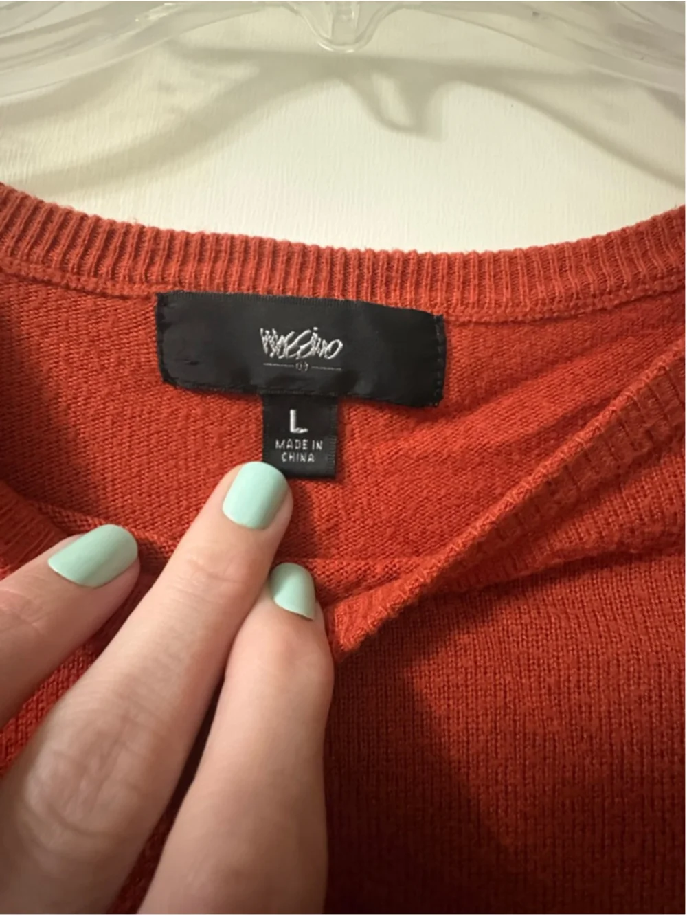 Women's Mossimo Rust Crew Neck Sweater L